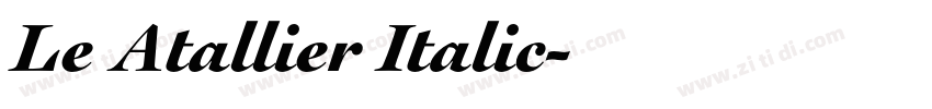 Le Atallier Italic字体转换